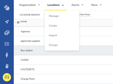 How do I manage location groups - Screenshot 1