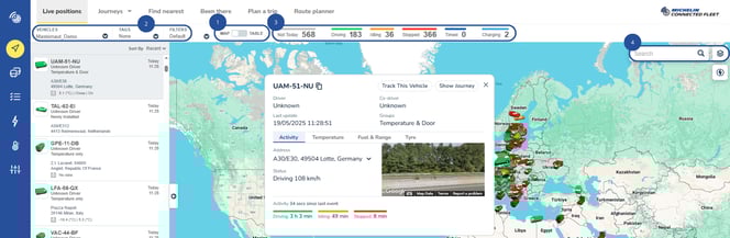 Live positions - Screenshot 1