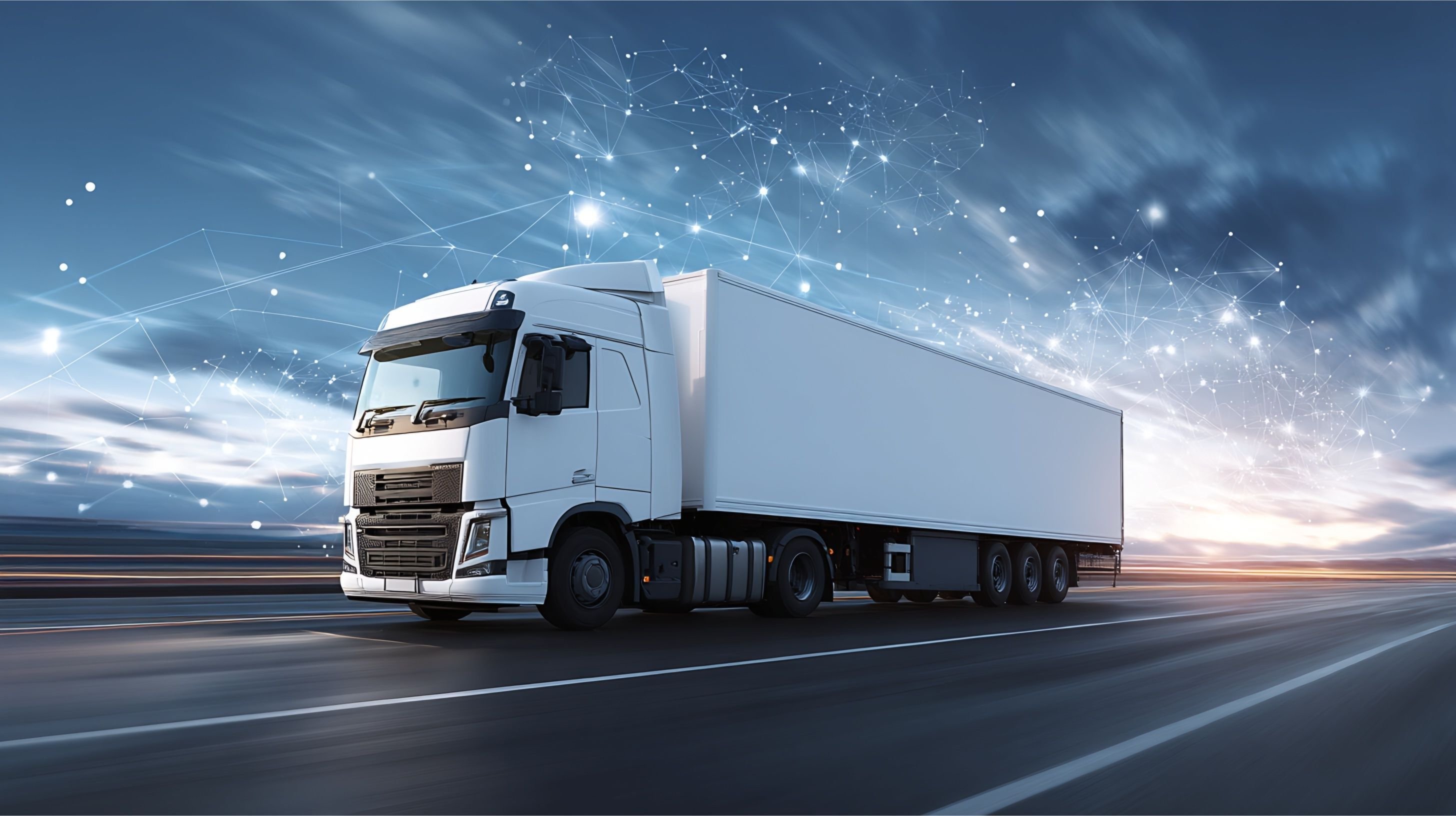 Truck on road
