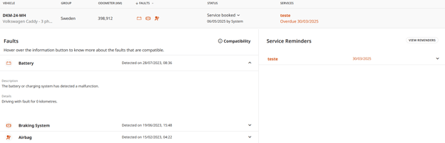 Vehicle Maintenance - Maintenance Screen8