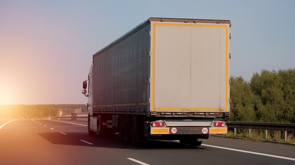 trailer vehicle on road
